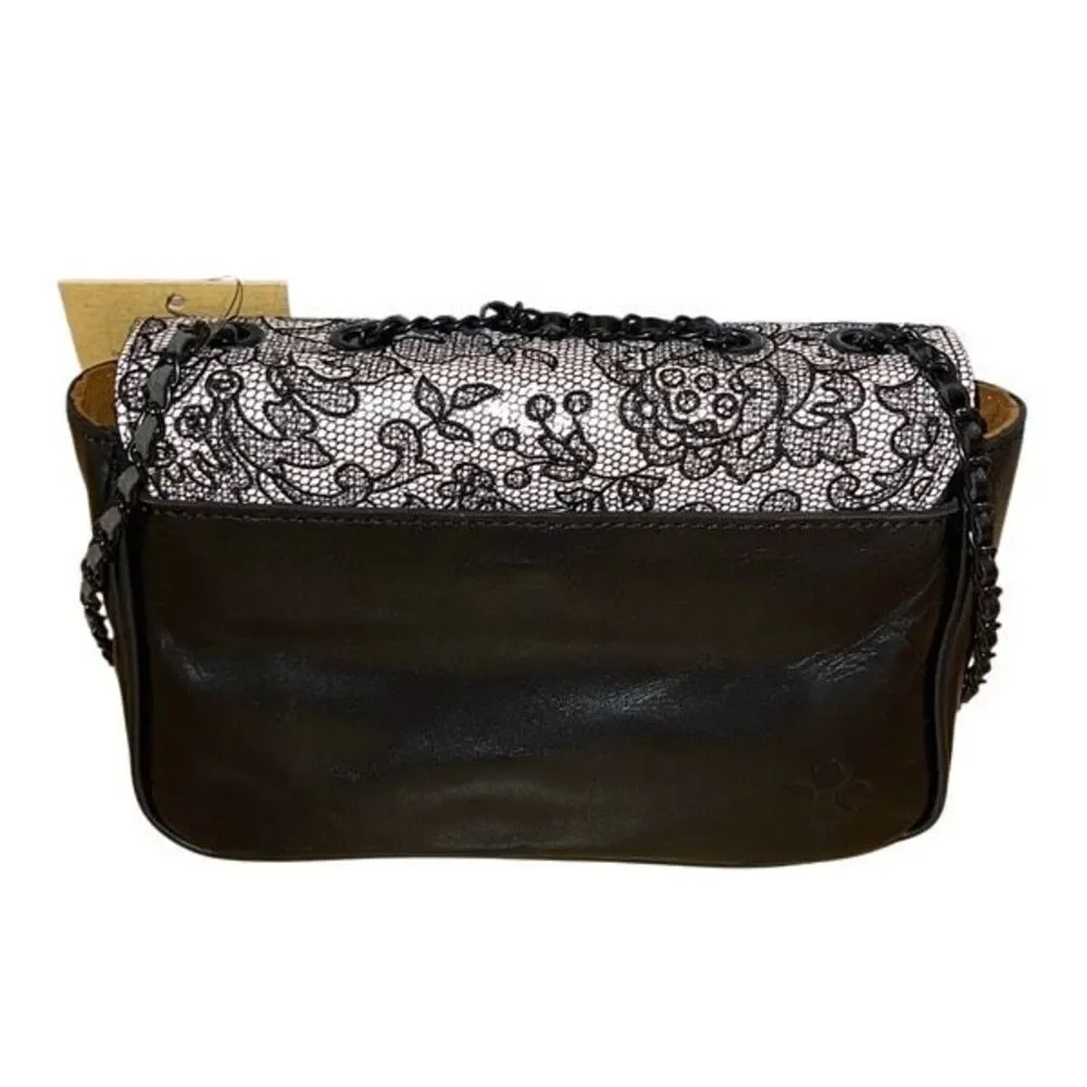 Patricia Nash Womens Chantilly Lace‎ Lorenza Crossbody Bag Black White NWT